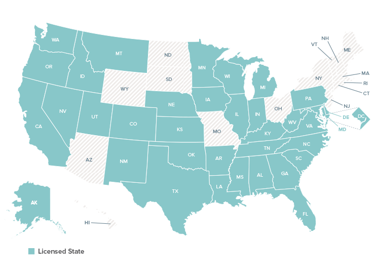Map of national SWBC mortgage offices